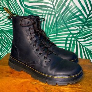 Dr. Martens Combs Black Leather Combat Boots Women’s 10 Men’s 9